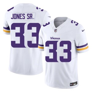 #33 White Football Aaron Jones Sr. Men's Minnesota Vikings Jersey 199459-155