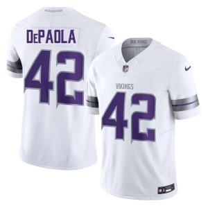 #42 Vikings Mens Alternate White Replica Andrew DePaola Jersey 661319-753
