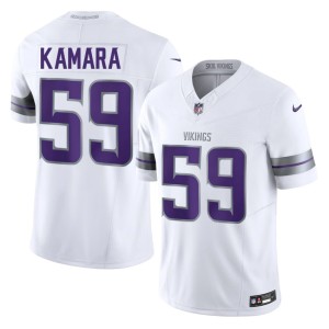 #59 MIN Vikings Bangally Kamara Replica Men's White Alternate Jersey 919909-429
