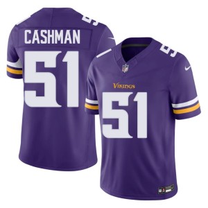 #51 The Vikes Men's Official Purple Blake Cashman Jerseys 577092-229