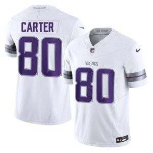 #80 White Mens Embroidery Alternate Cris Carter Vikings Jersey 563499-563