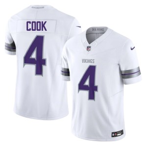 #4 Replica Alternate Dalvin Cook White Men's Minnesota Jersey 551392-855