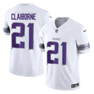 #21 Alternate Men's Demond Claiborne White Player Vikings Jerseys 363001-924
