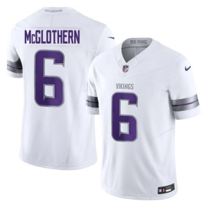#6 Alternate NIL White Dwight McGlothern Men's The Purple and Gold Jerseys 614656-582