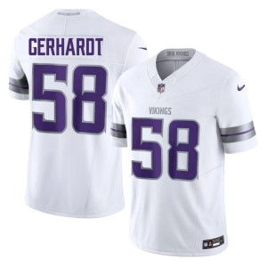 #58 The Purple and Gold Gavin Gerhardt Men's Replica White Alternate Jersey 464816-410