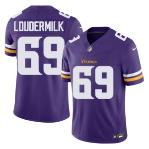 #69 Purple Vikings Nation Isaiahh Loudermilk Mens Player Jerseys 459550-963