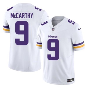 #9 J.J. McCarthy Men White Minnesota Vikings NIL Jersey 545699-903