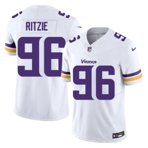 #96 Men Vikings Nation White NIL Jahvaree Ritzie Jerseys 413981-189