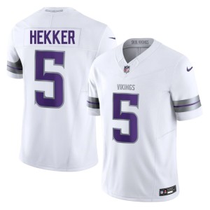 #5 Men's White Johnny Hekker 2026 Alternate Purple Pride Jerseys 582832-213