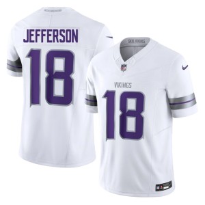 #18 Men's White Alternate MIN Justin Jefferson Game Jerseys 467277-610