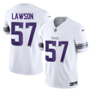 #57 Keli Lawson White Men's Purple Pride Official Alternate Jersey 981594-707