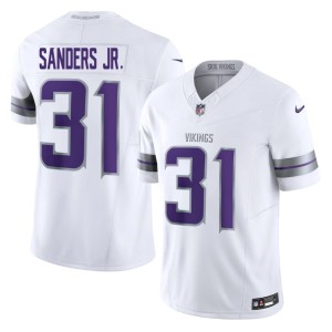 #31 White Alternate Marcus Sanders Jr. Game Purple Pride Men's Jerseys 739072-640
