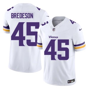 #45 Men's Max Bredeson White The Purple Official Jerseys 293666-996
