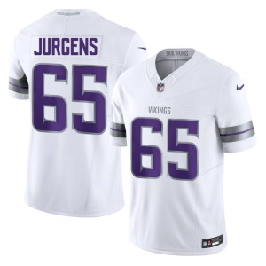 #65 Michael Jurgens Alternate MIN Vikings Mens White Player Jerseys 671391-925