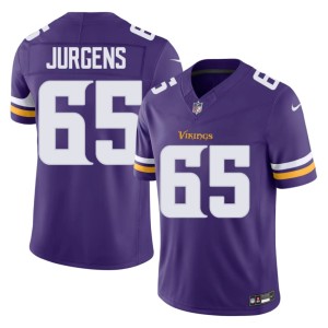 #65 Michael Jurgens Men MIN Vikings Purple Replica Jerseys 707282-918