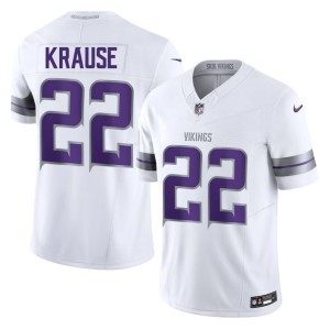 #22 Alternate White Embroidery Men Paul Krause MIN Jerseys 119738-698