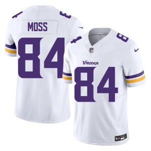 #84 Men's Football Vikings White Randy Moss Jerseys 955125-802