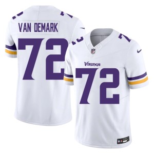 #72 Football Ryan Van Demark The Vikes White Men's Jersey 610995-972