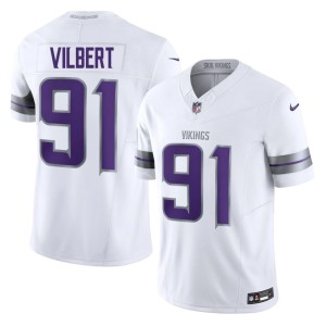 #91 White Alternate Official MIN Vikings Smith Vilbert Men's Jersey 968000-852
