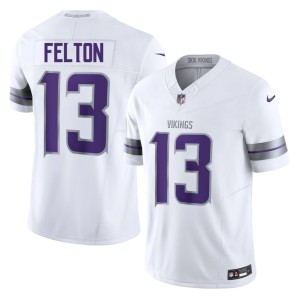 #13 The Vikes White Embroidery Tai Felton Alternate Men Jerseys 381756-870