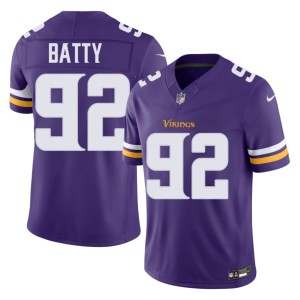 #92 Purple The Vikes Replica Men Tyler Batty Jersey 808677-343