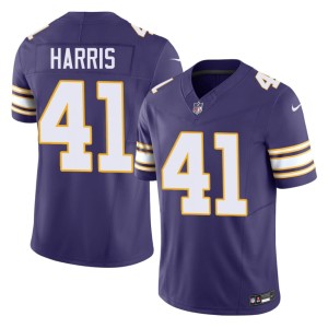 #41 Vikings Throwback Purple Embroidery Mens Anthony Harris Jersey 577366-548