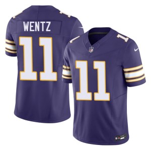 #11 Throwback Mens Carson Wentz The Purple Football Purple Jersey 942833-922