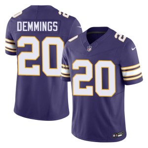 #20 Throwback Men Purple MIN Football Charles Demmings Jerseys 419801-785