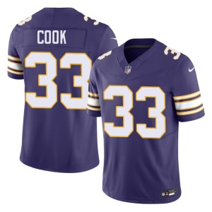 #33 Throwback Purple Dalvin Cook The Purple and Gold Men NIL Jersey 988641-788