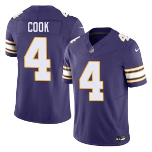 #4 Game Purple Men Throwback MIN Dalvin Cook Jersey 521012-969
