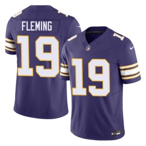 #19 MIN Purple Limited Men Throwback Dontae Fleming Jerseys 378528-843
