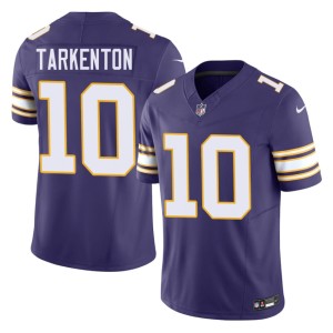 #10 Men Fran Tarkenton Purple Throwback Stitched The Purple and Gold Jerseys 577135-934