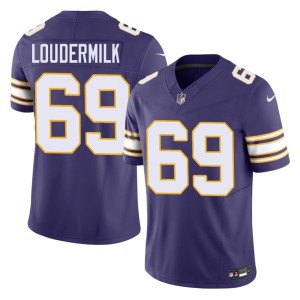 #69 Isaiahh Loudermilk Player Purple Men Throwback Minnesota Vikings Jersey 932437-466