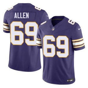 #69 Jared Allen Purple Mens Football The Vikes Throwback Jerseys 107872-649