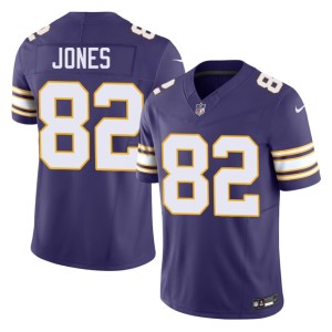 #82 Purple The Purple Throwback Jeshaun Jones NFL Men's Jersey 484070-612