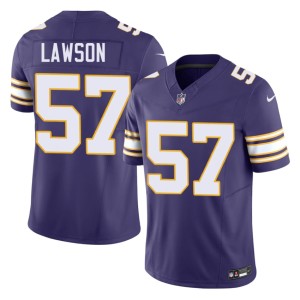 #57 Throwback Purple Men Keli Lawson NFL Minnesota Vikings Jersey 942327-152