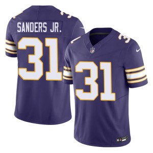 #31 Vikings Throwback Purple Marcus Sanders Jr. Mens Game Jerseys 749418-139