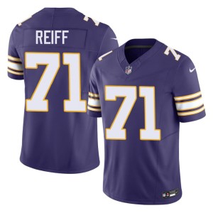 #71 Throwback Official Riley Reiff Purple Minnesota Vikings Mens Jerseys 848146-357