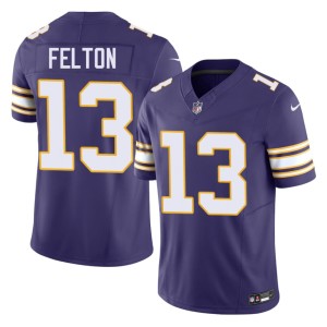 #13 Men Football Purple Throwback Tai Felton Vikings Jersey 703673-174