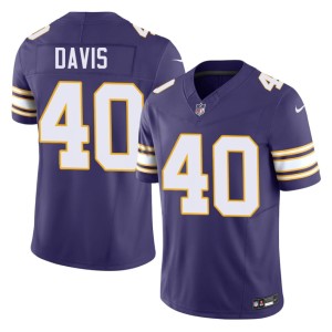 #40 2026-27 Men Purple Throwback Vikings Terrill Davis Jersey 491270-983