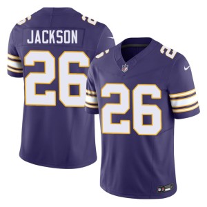 #26 Throwback The Vikes Theo Jackson Official Purple Men Jersey 600255-224