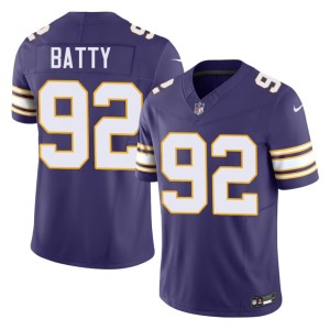 #92 Tyler Batty Men Purple MIN 2026-27 Throwback Jerseys 229570-932