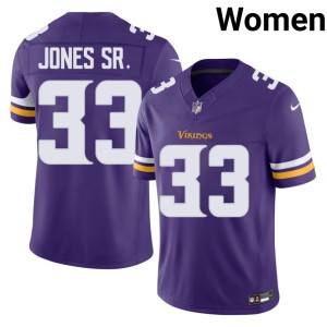 #33 Minnesota Vikings Purple Women's NFL Aaron Jones Sr. Jerseys 394230-808