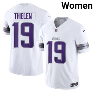 #19 Alternate Adam Thielen Women's Minnesota Vikings NIL White Jersey 377816-527