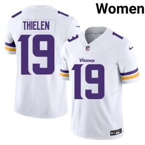 #19 Minnesota Vikings White Adam Thielen Football Women Jerseys 647581-708