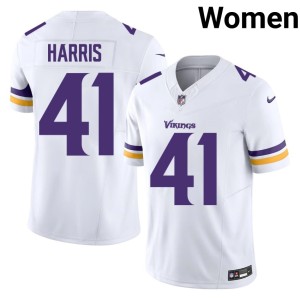 #41 Women Anthony Harris White Minnesota Vikings Embroidery Jerseys 136119-738