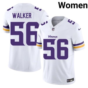 #56 Womens MIN Vikings NIL Arden Walker White Jersey 436314-258