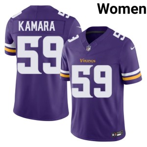 #59 Embroidery Bangally Kamara MIN Women's Purple Jersey 850672-919