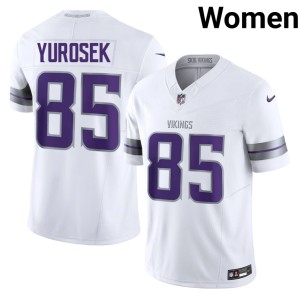 #85 Women Ben Yurosek Minnesota Vikings Alternate Game White Jerseys 441637-722