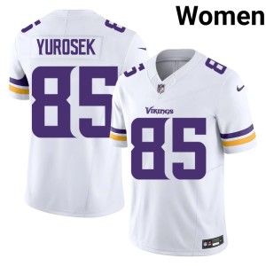 #85 Women's White Ben Yurosek Minnesota Embroidery Jerseys 446338-957